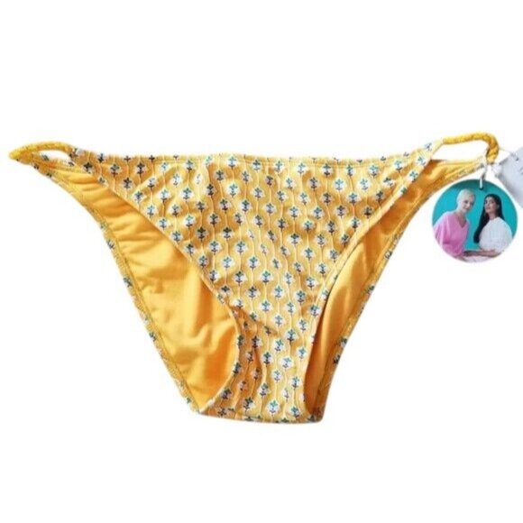 Rhode x Target Yellow Floral Print Bikini Bottom Size L - Picture 1 of 5